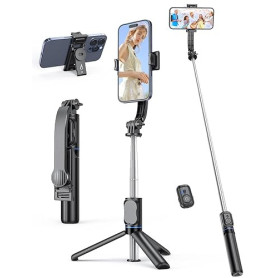 Perché à Selfie avec Support de Téléphone Détachable, Trepied Smartphone Extensible jusqu'à 106 CM avec Télécommande, pour iPhon