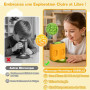 Microscope numérique 2 en 1 pour Enfants et Jumelles pour Enfants, Microscope de Poche IPS HD 2,0", télescope grossissant 10x av