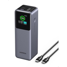 UGREEN Nexode Pro 200W Batterie Externe 25000mAh Power Bank Charge Rapide USB C PD3.1 140W 3 Ports Chargeur Portable PC Écran TF
