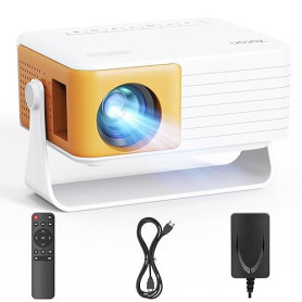 YOTON Mini Projecteur, Videoprojecteur 1080P Full HD Supportée, 200 ANSI, Zoom 50%, 2025 Upgraded Retroprojecteur Portable Compa