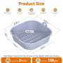 Diboniur Plat Air Fryer 5-8 L, 2 Pièces Moule Silicone Air Fryer Accessoires, Base Surélevée, Moule Silicone Réutilisable pour P