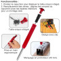 MECHEER Crayon de Charpentier avec 12 Porte Mine, Crayon Charpentier pour 45mm Trou Profond, Crayons Menuisier avec Taille-Crayo