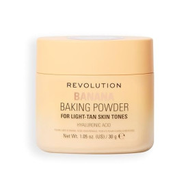 Revolution Loose Baking Powder – Poudre fixatrice de maquillage, fini lumineux, absorbe les brillances et l’excès de sébum, vega