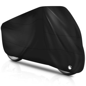 Brencco Housse De Moto en Polyester 210D, pour Motos De 245X105X125Cm, Légère Et Durable, Facile À Installer Et À Ranger, Adapté