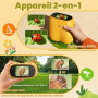 Yuning 2 en 1 Microscope Numérique et Télescope pour Enfants, 4K 1000X Microscope Enfant avec Écran IPS 2,0", Télescope Recharge