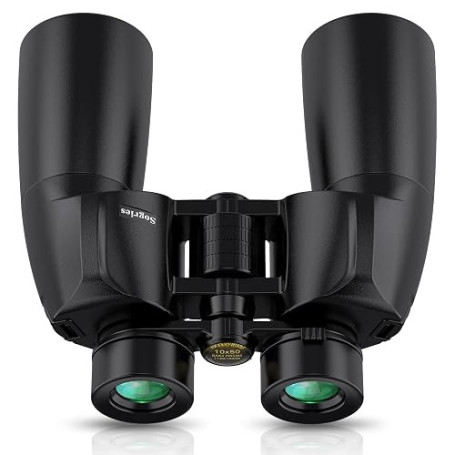 Jumelles Haute Puissance 10 x 50 pour Adultes, système Optique HD, poignée antidérapante, Jumelles étanches pour Observation des
