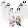 MR.R Lot de 6 bouteilles de sport vierges en aluminium blanc pour sublimation 600 ml