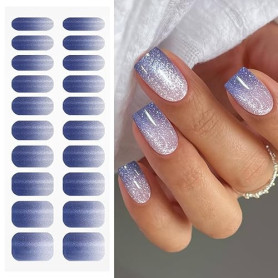 JMEOWIO Autocollant Ongles Gel UV Yeux de Chat Gel Nail Art Stickers Semi-durci Stickers Ongle Deco Ongle Design Manucure