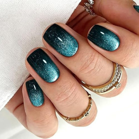 JMEOWIO Œil Chat Dégradé Ongles Gel Autocollant UV Nail Art Sticker