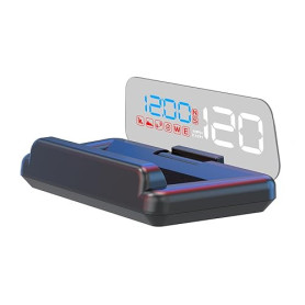 AMROOLOO GPS compteur de vitesse, miroir réfléchissant affichage tête haute de la voiture, affichage de la vitesse et de l'heure