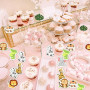 100 Pièces Confettis Animaux de la Jungle, Décoration de Table pour Anniversaire Garçon Fille
