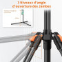 XXZU 182CM Support de Trépied pour Tablette, Trépied pour Téléphone Rotatif à 360° Support Tablette Lit Réglable en Hauteur Plia