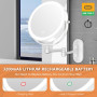 Auxmir Miroir Grossissant Mural 1X/30X, Batterie 3200mAh, 3 Modes Couleur, Bouton Tactile 2 Faces, Miroir Grossissant Lumineux 3
