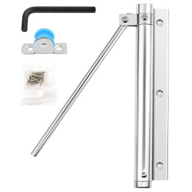 BEASAFY Ferme Porte Automatique, Alliage Aluminium Ferme-porte avec Vis, Réglable Groom Fermeture Porte, Silber Ferme-porte à Re