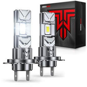 Torchbeam Ampoules H7 LED [Mise à niveau 2026], 34000LM Lumens Réels 6500K Blanc Froid, Remplacement 1:1 Mini pour Halogène, Com