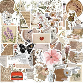 120 Pcs Autocollant Scrapbooking, Stickers Kindle, Stickers Aesthetic, Autocollant Adhésif pour DIY Bullet Journal Bricolage Art