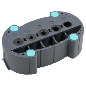 Wolfcraft 4685000 Guide de Perçage Mobile Accumobil pour Forêts Ø 4-10 mm | Gabarit de perçage d'angle à 90° avec patins antidér