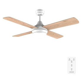Cecotec Ventilateur de Plafond avec Lumière Energysilence Aero 4250 DC Fresh, 40 W, Moteur DC, Diamètre 42” (106 cm) avec 4 Lame