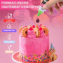 Colorant Alimentaire - 14 x 10ml Colorant Alimentaire Liquide Concentré pour Gâteau, Cuisson, Glaçage, Fondant, Décoration - Col