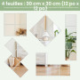 Lokiiz Lot de 4 Miroirs Autocollants en Acrylique pour Murs, Sécurité, Maquillage Mural, Grande Taille, Entraînement, Gym, Coulo