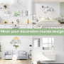 Lokiiz Lot de 4 Miroirs Autocollants en Acrylique pour Murs, Sécurité, Maquillage Mural, Grande Taille, Entraînement, Gym, Coulo