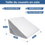 INFANZIA Coussin incliné pour lit, Coussins en Coin Orthopédiques pour Lit - Apnée du Sommeil, Reflux Gastrique, soulèvement des