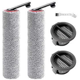 DianSung Brosse à rouleau + filtre d'accessoires pour Dreame H14 Pro, H14, H14 Dual aspirateur sec et humide pièces de rechange,