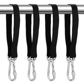 Tenbrachian 4 Set di Sangle Hamac, 50 cm x 25 mm Sangles de Suspension pour Balançoire Arbre, Hamac Sangles Fixation de Balançoi