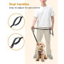 Pecute Laisse Canicross Chien, Harnais Ceinture pour Chien sans Les Mains, Laisse Réfléchissante Anti-Fuite avec Ceinture Lombai