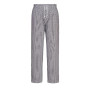 Bromley Chef Pantalon Taille élastique 100% coton alimentaire Restauration de travail, Black Check, M