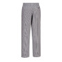 Bromley Chef Pantalon Taille élastique 100% coton alimentaire Restauration de travail, Black Check, M