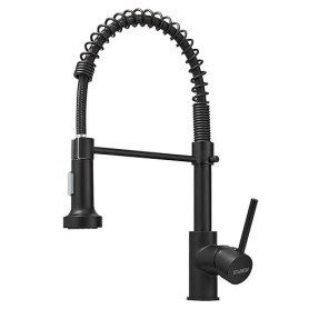 STANEW Robinet Cuisine,Mitigeur Cuisine avec Douchette Extractible Pivotant à 360,Double Mode de Pulvérisation (Noir)