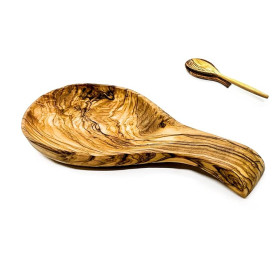 Repose-cuillère en Bois d'olivier, Repose Cuillère Cuisine, Pour Louches, Pinces, Spatule, Porte-cuillère Pour Cuisinière, pour