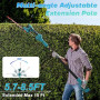 6 en 1 Taille-haie/tronçonneuse avec rallonge de 2 m, 2 Batteries de 4000 mAh, Lames Longue et Courte (30 cm / 15 cm) + tronçonn