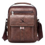 A-QMZL Sacoche Homme Sacs à Bandoulière Vintage Cuir Petite Shoulder Bag Crossbody Business pour Voyage, Randonnée et Travailler