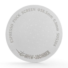 MHW-3BOMBER Puck Screen Tamis à expresso 58 mm, 0,8 mm d'épaisseur pour porte-filtre, 180 μm en acier inoxydable, accessoires po