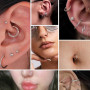 OUFER 16G Piercing Conch Anneau en Acier Chirurgical 316L avec CZ à Cliquet Piercing Helix Piercing Nez Anneau Hoop Piercing Ore