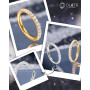 OUFER 16G Piercing Conch Anneau en Acier Chirurgical 316L avec CZ à Cliquet Piercing Helix Piercing Nez Anneau Hoop Piercing Ore