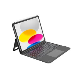 Belkin Pro Coque Clavier iPad avec Support, Clavier Bluetooth rétroéclairé, gestes trackpad, Rangement Apple Pencil, AZERTY, Tou