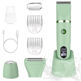 Scttomon Rasoir Electrique Feminin Tondeuse précise pour visage et zones sensibles, Tondeuse à poils corporels pour visage, jamb