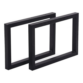 [en.casa] Set de 2 Pieds de Table Rectangulaires Ensemble de Pieds de Meuble DIY pour Table Basse Banc Acier Laqué 35 x 50 cm No