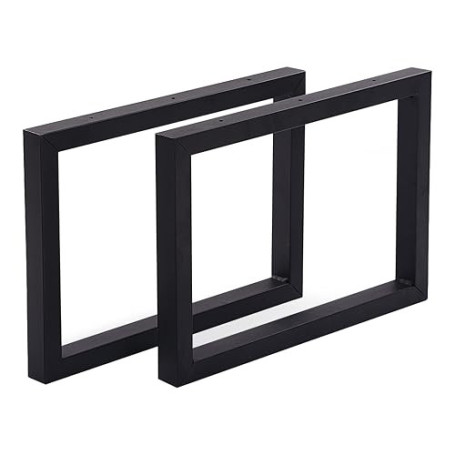 [en.casa] Set de 2 Pieds de Table Rectangulaires Ensemble de Pieds de Meuble DIY pour Table Basse Banc Acier Laqué 35 x 50 cm No