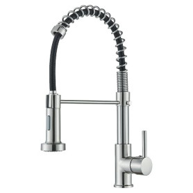 Cesinkin Robinet Cuisine Nickel Brossée Mitigeur Cuisine avec Douchette 360° Robinet 2 Modes de Pulvérisation d'Évier à Arc Élev