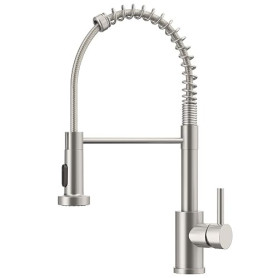FORIOUS Robinet Cuisine, Mitigeur Cuisine Avec Douchette Pivotant à 360° d'Évier à Arc Élevé Pulvérisateur Escamotable 2 Modes,