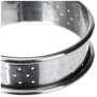 De Buyer - Cercle à tarte rond en inox perforé et bord roulé - 6 x 2 cm - Technologie AIR SYSTEM, Micro-Perforations pour Cuisso