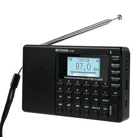 Retekess V115P Radio Portable, Poste Radio | pour l'extérieur et la Maison, AM/FM/SW/LW/WB, TF/AUX, Enregistrement, éclairage, R