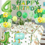 Decoration Anniversaire Dinosaure 4 Ans, Dinosaure Kit Anniversaire Garçon, Ballon 4 Ans, Dino Party Vaisselle pour Garçon