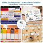 Lovcoyo Imprimante Etiquette Autocollante, Imprimante Thermique Bluetooth Monochrome, Mini imprimante Autocollant Rouleaux de 2