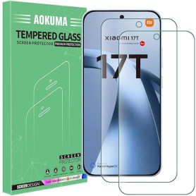 AOKUMA Verre Trempé pour Xiaomi 17T 5G, [Lot de 2] Film Protection écran Xiaomi 17T/Mi 17T/Xiaomi 17 T [0.26mm] [Extrêmement rés