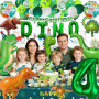 Decoration Ballon Dinosaure Anniversaire, Deco Enfant Ballon Helium 4 Ans, Deco Gateau Dino, Dino Bannière, Dinosaure Thème Déco